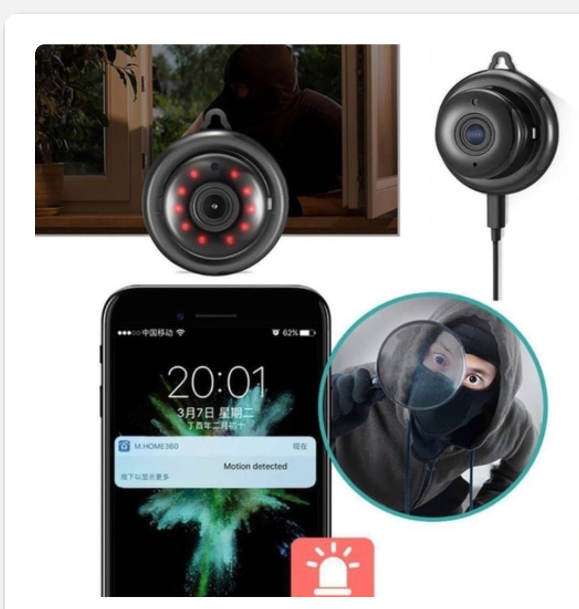 HD 1080P Mini WIFI Hidden Wireless IP Camera